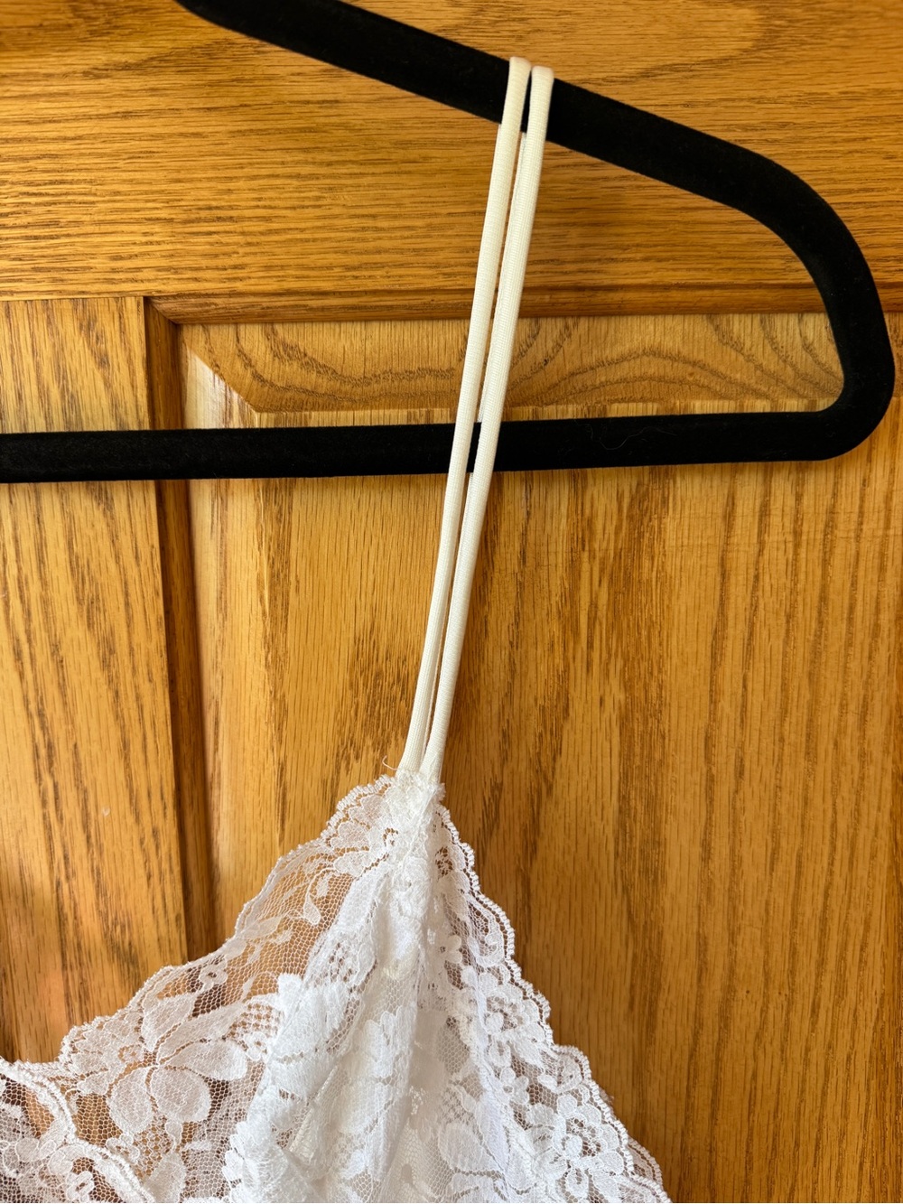 Vintage Ivory Lace Trim Nightgown Slip Dress Bias Cut Maxi - Picture 3 of 7